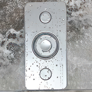 Vado Zone Concealed Rectangular Thermostatic Chrome Shower Valve - 3 Controls