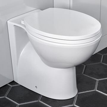 Joseph Miles Pronto Round Shape Back To Wall WC Pan With Seat