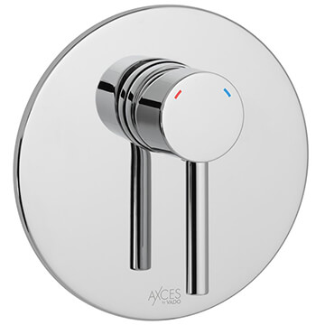 Vado Nuri Concealed Round Manual Chrome Shower Valve - 1 Control - Stick Handle