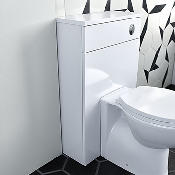 QS Basics Korvex Contemporary Matt Dark Grey Back To Wall WC Unit - 500 x 828mm