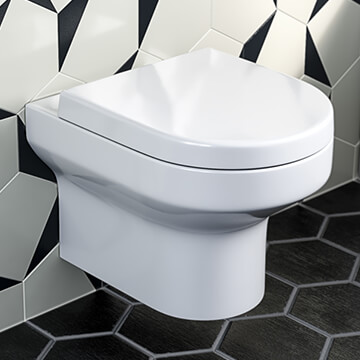 Joseph Miles Spa Wall Hung WC Pan With Soft Close Seat - Image