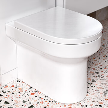 Joseph Miles Unique Back To Wall White WC Pan With Soft Close Seat