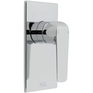 Vado Axces Vala Concealed Rectangular Manual Chrome Shower Valve - 1 Control
