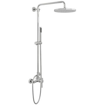 Vado Nuri Chrome Rigid Riser Shower Set with Exposed Valve
