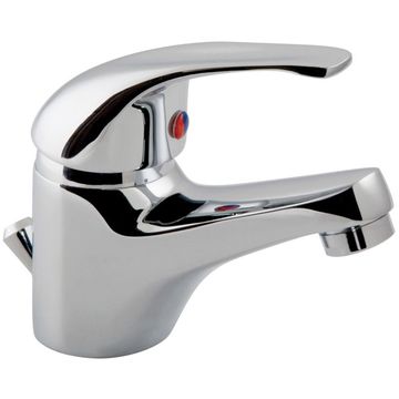 Vado Axces Matrix Monobloc Chrome Basin Mixer Tap - Curved Handle