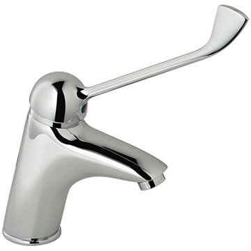 Vado Project Line Chrome Mono Basin Mixer Tap - Hospital Lever - Deck Mounted