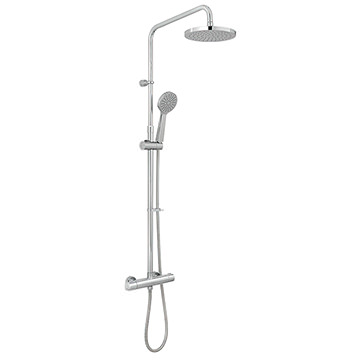 Vado Sirkel Exposed Thermostatic Chrome Shower Column with Easy Fit Bracket