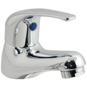 Vado Axces Matrix Contemporary Chrome Finished Basin Pillar Tap - Curved Handle