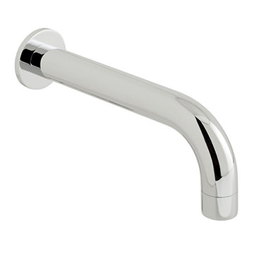 Vado Sirkel Round Chrome Curved Bath Spout - Wall Mounted