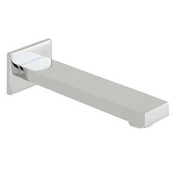 Vado Axces Bokx Contemporary Square Wall Mounted Chrome Bath Spout