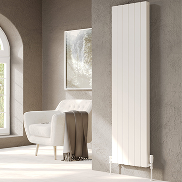 Kartell K-Rad Edmonton Vertical Flat Panel Radiatior 1775mm High - Aluminium