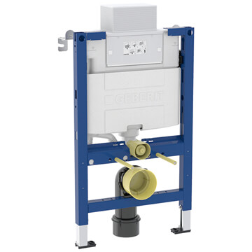 Geberit Duofix Wall Hung WC Frame with 12cm Alpha Concealed Cistern 5.8/3L - 458.033.00.2