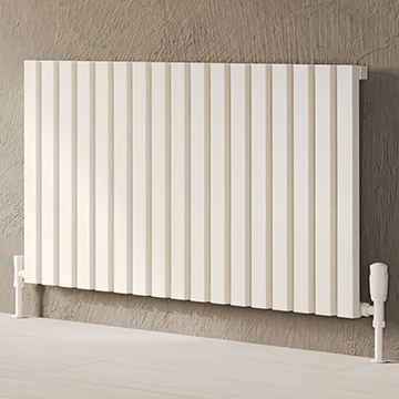 Kartell K-Rad Hamilton Horizontal Textured White Flat Bar Radiator 575mm High - Aluminium