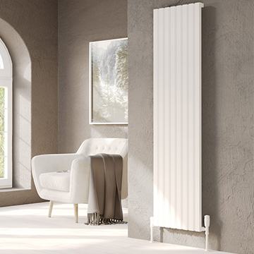 Kartell K-Rad Hamilton Vertical Flat Bar Radiator 1775mm High - Aluminium