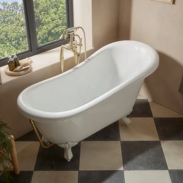 Tavistock Vitoria 1550 x 720mm White Single Ended Slipper Bath