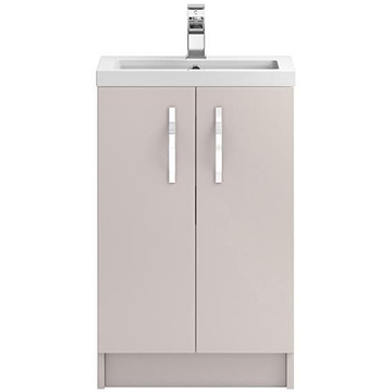Hudson Reed Apollo Cashmere Floorstanding Vanity Unit - 2 Doors - 505 x 810mm - Ex-Display