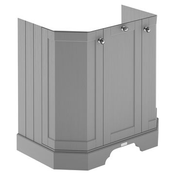 Hudson Reed Old London 3 Doors Angled Vanity Unit with Handles - 750 x 810mm - Ex-Display - Grey