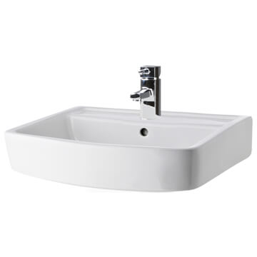 Nuie Bliss Square White 1 Tap Hole Polymarble Basin - 520 x 305mm - Ex-Display