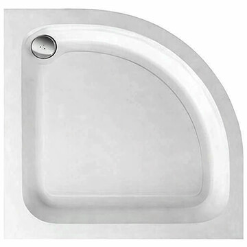 Just Trays JTMerlin Flat-Top White Quadrant Shower Tray - Standard or Anti-Slip