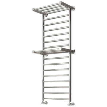 Reina Adena Stainless Steel Straight Towel Rail with Two Shelf - 532 x 1300mm - Ex-Display