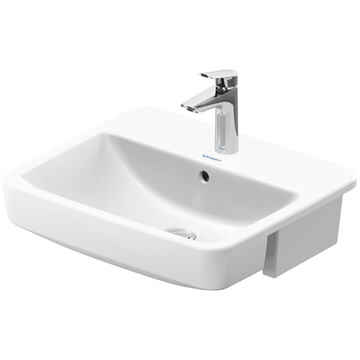 Duravit No.1 550 x 460mm White Rectangular Semi Recessed Basin - Ex-Display