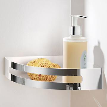 Smedbo Sideline Corner Shower Basket with Insert - 206 x 56mm