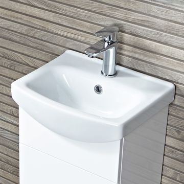 Tavistock Opal Rectangular 1 Taphole White Semi-Recessed Basin - 550 x 460mm - Ex-Display