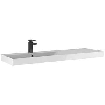 Crosswater Zion 1200mm Wide Left Hand 1 Tap Hole Semi Inset Basin - Ex-Display