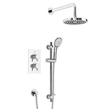 Bristan Prism Chrome Fixed Head And Adjustable Riser Shower Pack