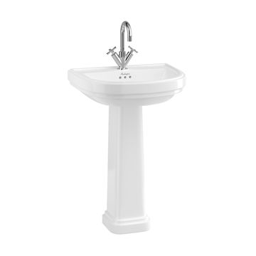 Burlington Riviera White Wall Hung Basin 580 x 479 - Ex-Display