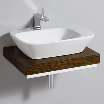 Twyford Vello Wenge 600mm Wide Bathroom Shelf - Ex-Display