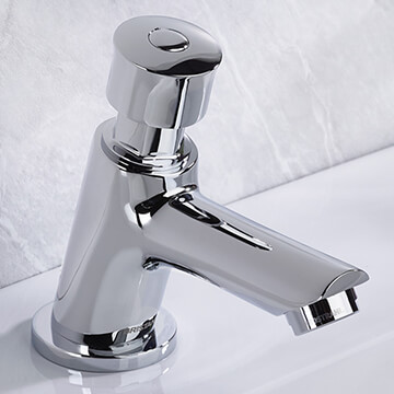Bristan Single Luxury Soft Touch Timed Flow Chrome Basin Tap