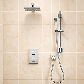Bristan Cobalt Recessed Dual Control Chrome Shower Pack