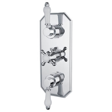 Niagara Arlington Traditional Concealed Thermostatic Shower Valve - Chrome - 2 Outlet