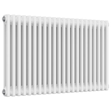 Reina Colona Horizontal 2 Column Radiator White - Mild Steel - 1010 x 600mm - Ex-Display