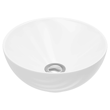 Lecico Layla Thin Lipped 375mm Round White Countertop Basin