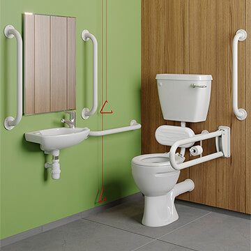 Lecico Atlas Economy Low Level WC Pan DocM Pack - 460 x 790mm