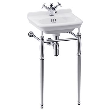 Burlington Guild White Traditional Basin with Wash Stand