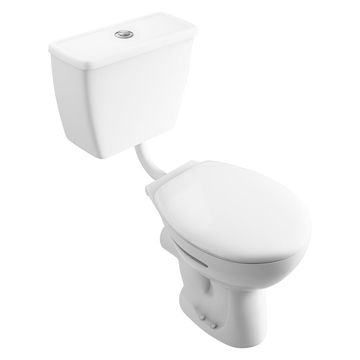 Lecico Atlas Traditional Low Level WC Pan with Cistern - 460 x 476mm