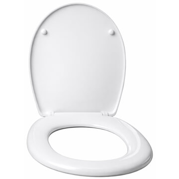 Lecico Atlas 365 x 429mm White Smooth Soft Close Skinny Seat - STWHDS1SC