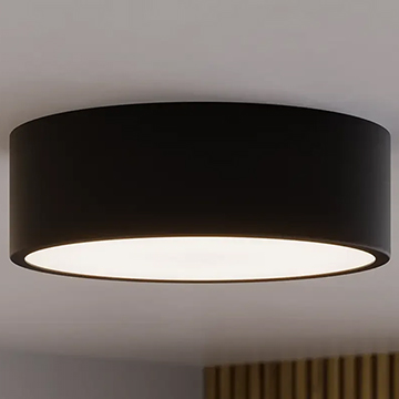 Sensio Zala Matte Black LED Ceiling Light - Round or Square