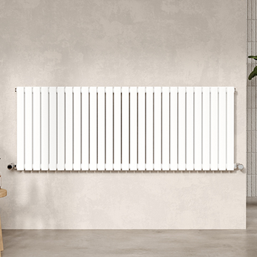 Hudson Reed Sloane Horizontal Flat Gloss White Double Panel Radiator - 1398 x 600mm - Ex-Display
