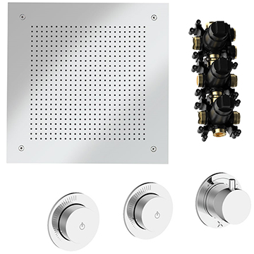 Crosswater Module Plus Push 2 Outlet Shower Set with Tranquil Square Head