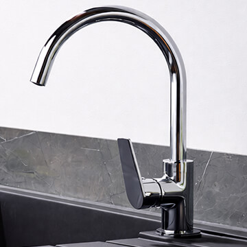 Bristan Raspberry Kitchen Sink Mixer Tap with Easyfit Base - Front Lever Handle