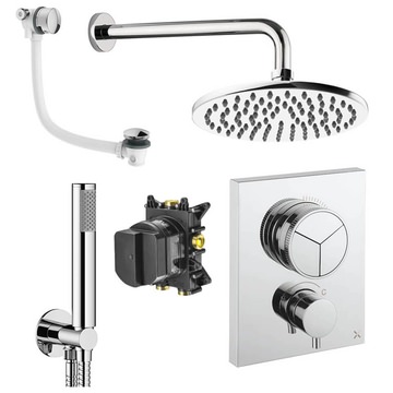 Crosswater MPRO CrossBox Concealed Thermostatic Shower Set 7 - 3 Outlets
