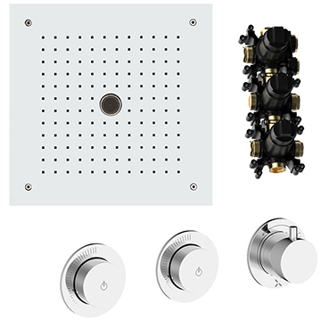 Crosswater Module Plus Push 2 Outlet Shower Set with Stream Square Head