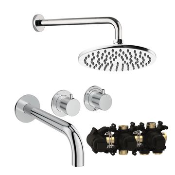 Crosswater Module 2 Outlet Thermostatic Shower Set with Head and Wall Mounted Arm