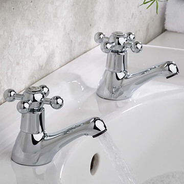 Bristan Regency Crosshead Handle Basin Taps