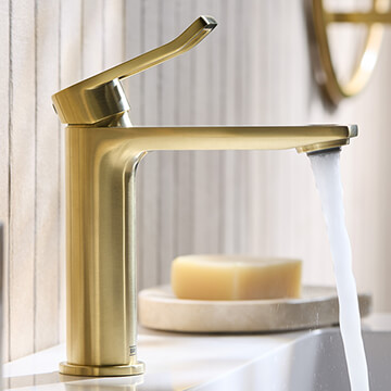 Bristan Saffron Eco Start Basin Mixer Tap With Clicker Waste