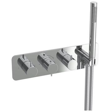 Saneux Eden Concealed Thermostatic Shower Valve with Handset - 3 Control - 3 Outlet